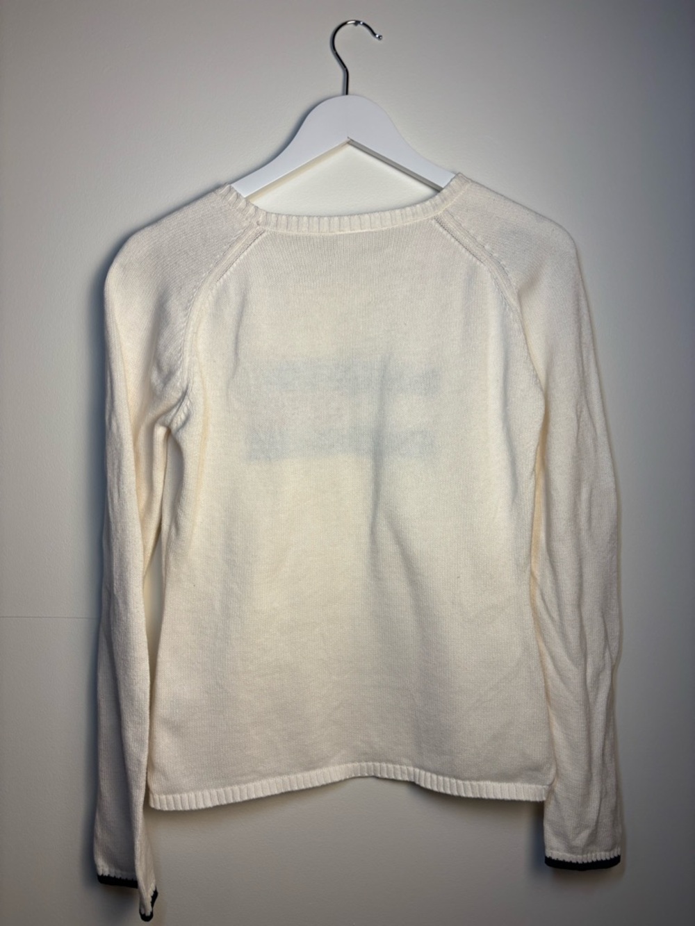 Tommy Hilfiger Children’s Cream Crewneck Sweater with Signature Flag, Size L - Picture 2 of 7